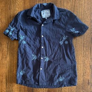 Free Planet navy Floral Men's Hawaiian Shirt size S